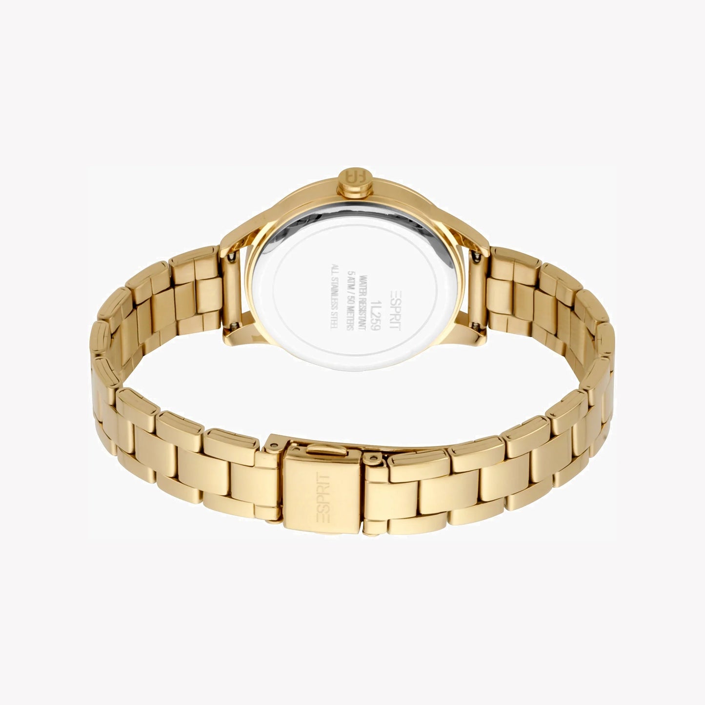 Esprit Women's Gold Stainless Steel Watch, Silver Dial | Es1l006m0035