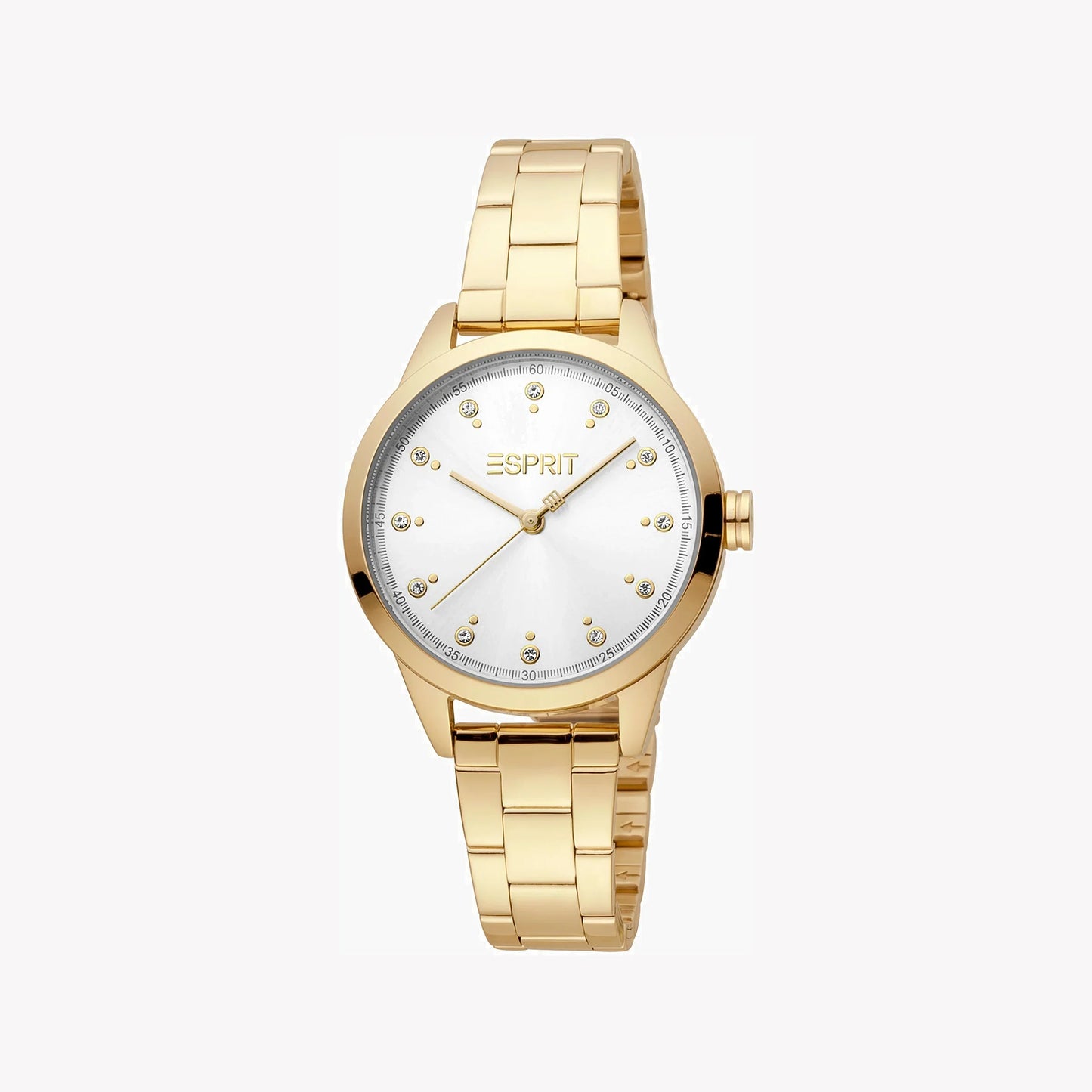 Esprit Women's Gold Stainless Steel Watch, Silver Dial | Es1l006m0035