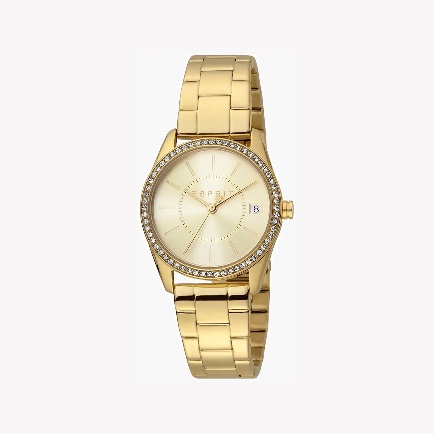 Esprit Women's Gold Stainless Steel Watch, Champagne Dial | Es1l158m0025