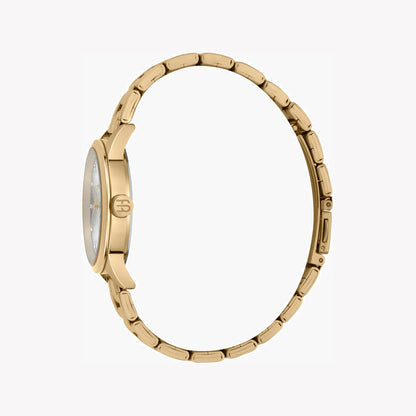Esprit Women's Gold Stainless Steel Watch, Silver Dial | Es1l006m0035